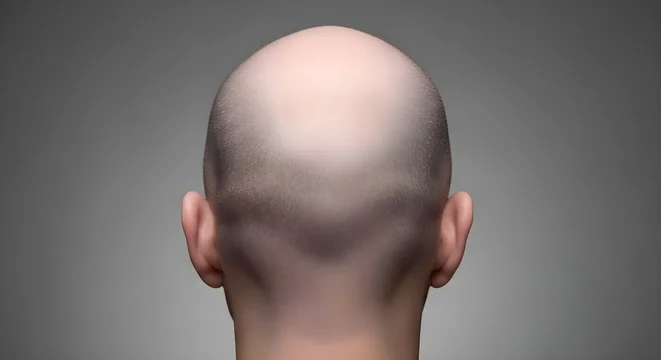 Widok strefy dawczej i planowania korony przed FUE w Turkus Hair Transplant Clinic, Warszawa.
