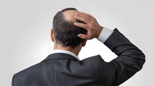 Pacjent omawia opcje przeszczepu korony ze specjalistą w Turkus Hair Transplant Clinic, Warszawa.