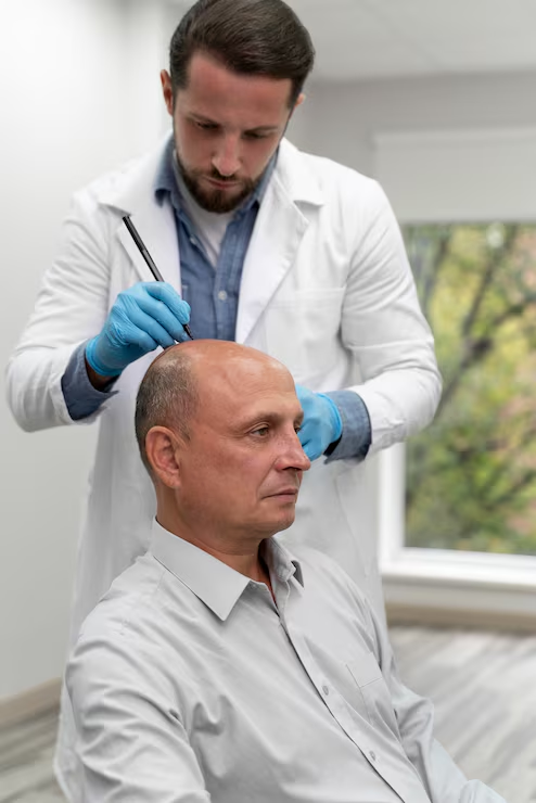 Konsultacja przed przeszczepem włosów w Warszawie w Turkus Hair Transplant Clinic.